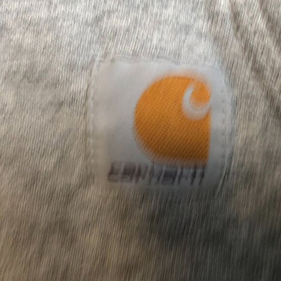 Carhartt Mens Hoodie Sweatshirt Large Pullover Drawstring Cozy Fleece Gray Flaw - Picture 11 of 15